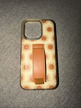 Walli Cream and Tan Sunburst iPhone 14 Pro Case